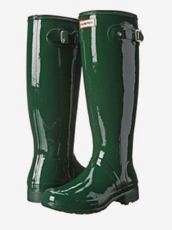 Hunter Shoes - Hunter Gloss Tall Rain Boots in Forest Green